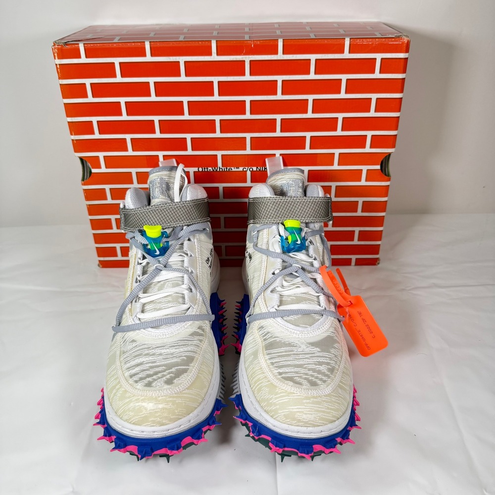 Nike Off-White Air Force 1 Mid White Clear White DO6290-100 Mens 11.5 NEW
